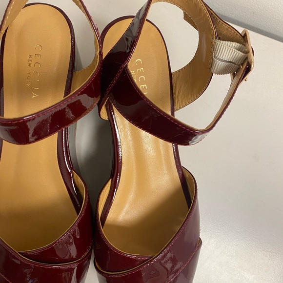 Cecelia New York Wine Red Platform Sandals - Picture 4 of 8